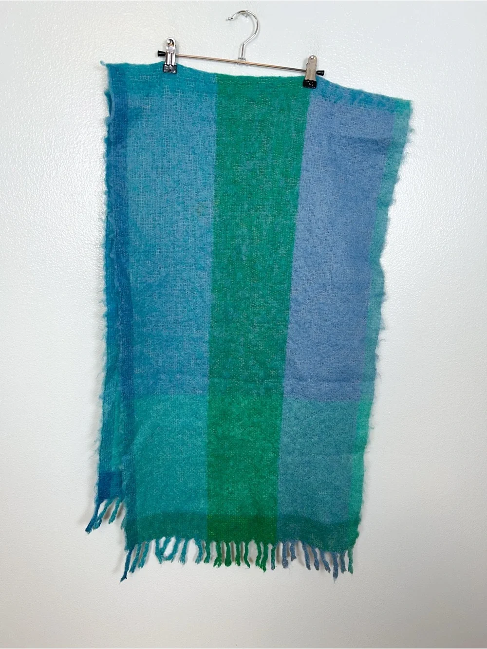 Metsovaara Nordic Wool Mohair Plaid Scarf